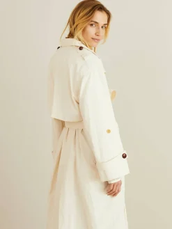 Baumwoll-Trenchcoat 'Caylei' Crème
