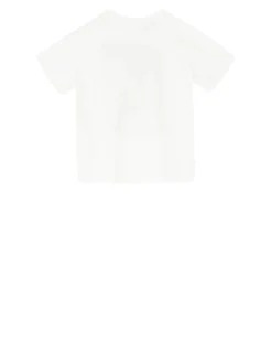 Baumwoll-T-Shirt mit Print Weiß