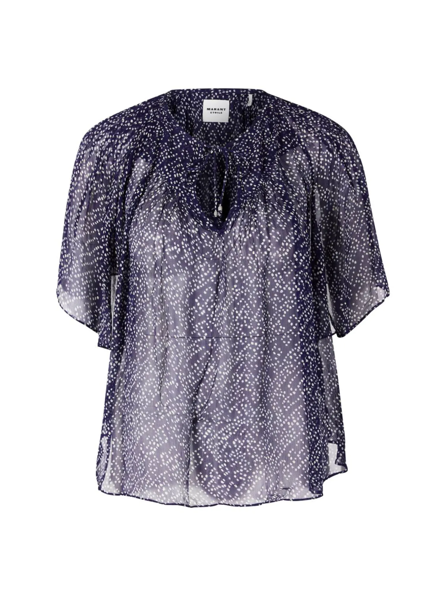 Bedruckte Bluse 'Neslya' Marineblau