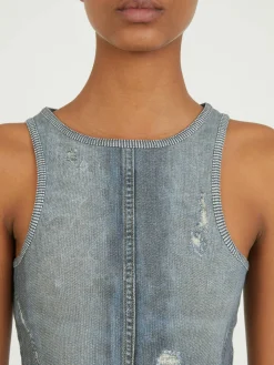 Bedrucktes Tanktop Blau