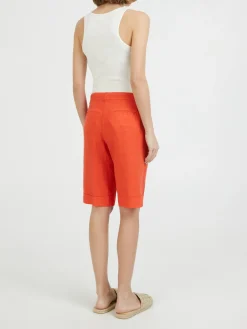 Bermuda aus Leinen Orange
