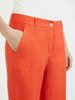 Bermuda aus Leinen Orange