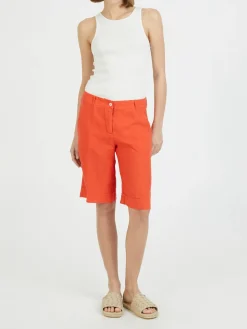 Bermuda aus Leinen Orange