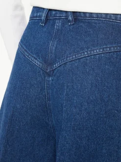 Bermuda mit Bundfalten Marineblau