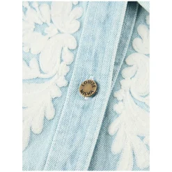 Bestickte Denim-Jacke 'Rafaela' Hellblau