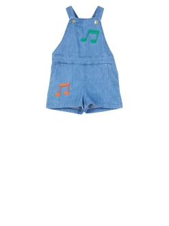 Bestickter Denim Overall Blau