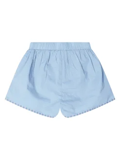 Bestickte Shorts 'Maiwen' Hellblau