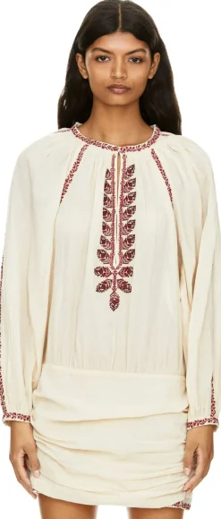 Besticktes Minikleid 'Ludy' Beige