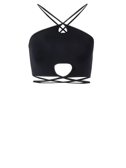 Bikinioberteil 'Double Looped Swim Top' Schwarz