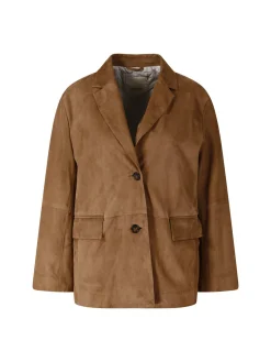 Blazer 'Anfora' aus Veloursleder Braun