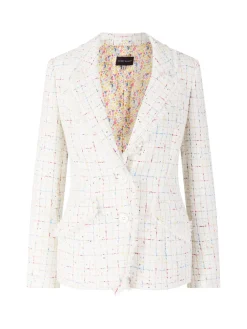Blazer aus Tweed Crème