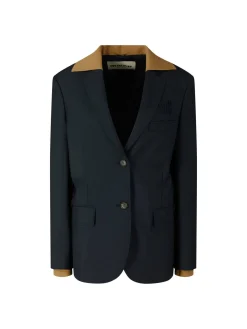 Blazer aus Wolle Marineblau