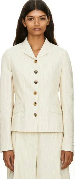 Blazer 'Belia' mit Nadelstreifen Ecru