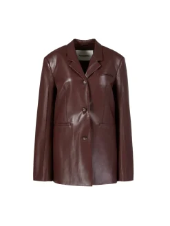 Blazer in Lederoptik 'Ariza' Bordeaux