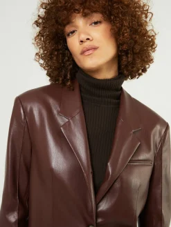 Blazer in Lederoptik 'Ariza' Bordeaux