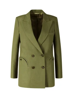 Blazer 'Midday Sun Everyday' aus Leinen Hellgrün