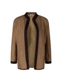 Blazer mit orientalischem Strickmuster Braun