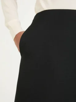 Bleistiftrock 'Corinna' aus Wolle Schwarz