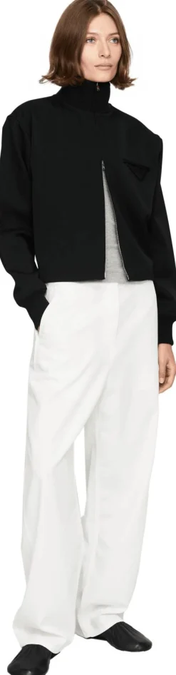 Blousonjacke aus Wolle Schwarz