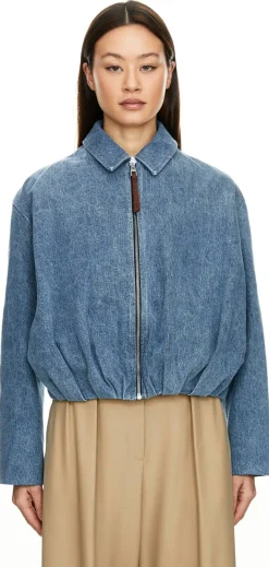 Blousonjacke 'Draped' Blau