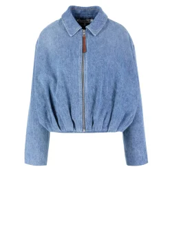 Blousonjacke 'Draped' Blau