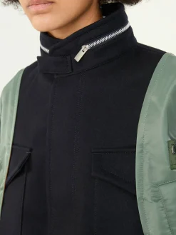 Blousonjacke Marineblau/Grün