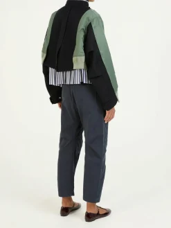 Blousonjacke Marineblau/Grün