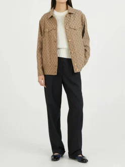Blouson mit Monogramm Beige