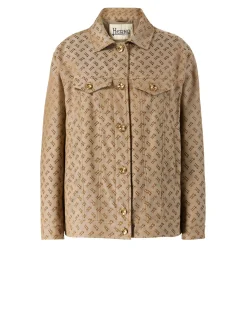Blouson mit Monogramm Beige
