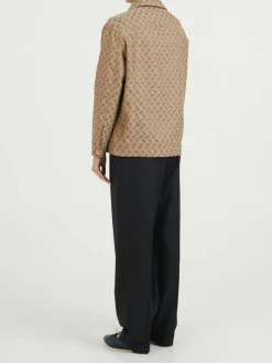 Blouson mit Monogramm Beige