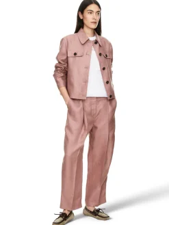 Bluse 'Balloon' mit Kordelzug Khaki
