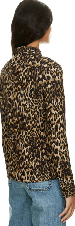 Bluse 'Celestine' mit Leopardenmuster Braun
