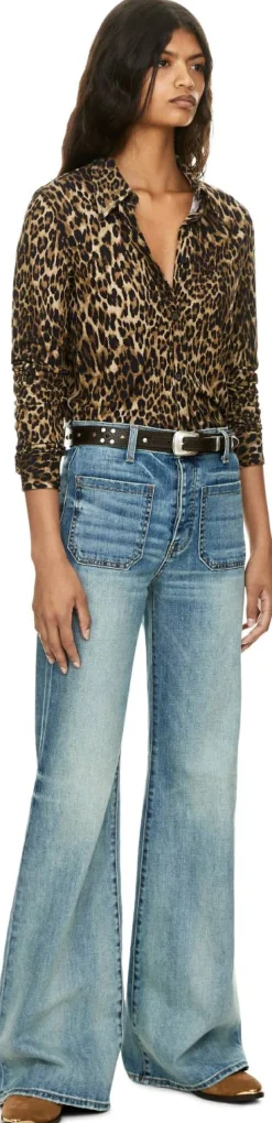 Bluse 'Celestine' mit Leopardenmuster Braun