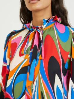 Bluse mit Onde-Print Multi