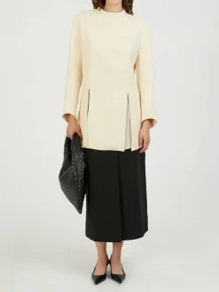 Bluse mit Peplum-Silhouette 'Mahni' Crème