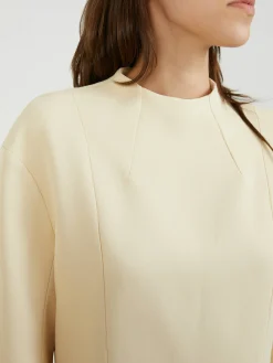 Bluse mit Peplum-Silhouette 'Mahni' Crème