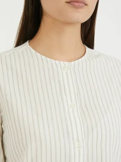 Bluse mit Rundhalsausschnitt 'Hermione' Weiß