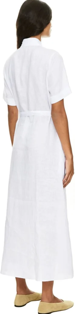 Blusenkleid aus Leinen 'Jesy' Weiß