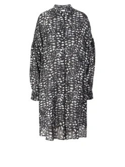 Blusenkleid 'Dasia' aus Seide Schwarz