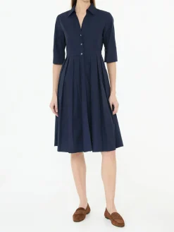 Blusenkleid mit Faltenrock Blau
