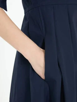 Blusenkleid mit Faltenrock Blau