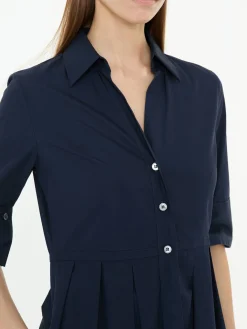 Blusenkleid mit Faltenrock Blau