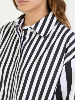 Blusenkleid Schwarz/Weiß
