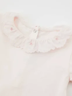 Body mit Bubikragen Rosé