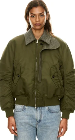 Bomberjacke aus wattiertem Nylon Shrub