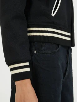Bomberjacke aus Wolle Schwarz