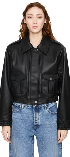 Bomberjacke 'Brooklyn Panel' Schwarz