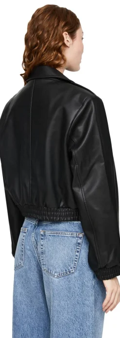 Bomberjacke 'Brooklyn Panel' Schwarz
