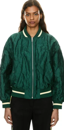Bomberjacke mit Doppel-L Stickerei Grün