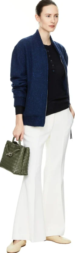 Bomberjacke 'Winslow' aus Schurwolle und Cashmere Marineblau